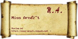 Miss Arnót névjegykártya
